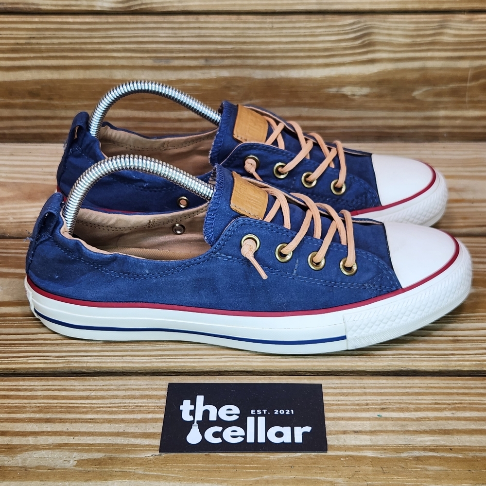 Converse Womens 9.5 Shoreline Shoes Lace Up Stretch Heel Canvas Sneakers